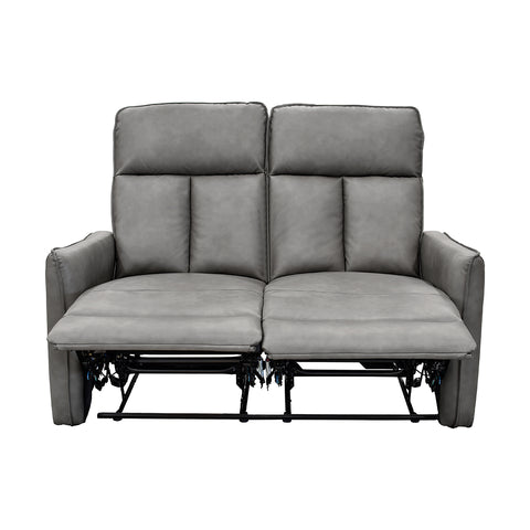 Sala Stella - Sofá y Love Seat - Tacto Piel Gris