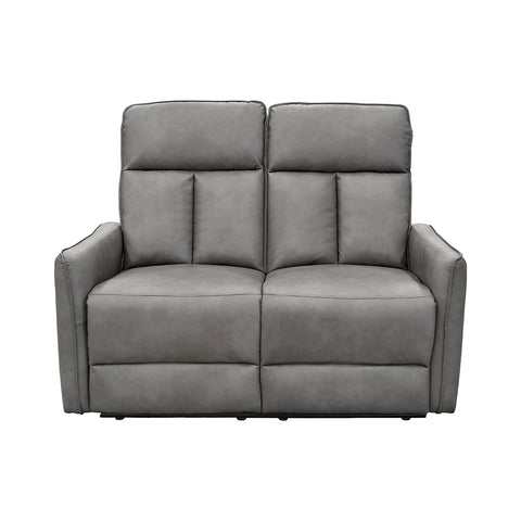 Sala Stella - Sofá y Love Seat - Tacto Piel Gris