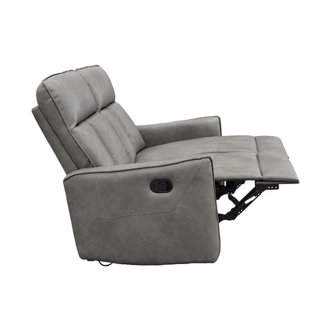 Sala Stella - Sofá y Love Seat - Tacto Piel Gris