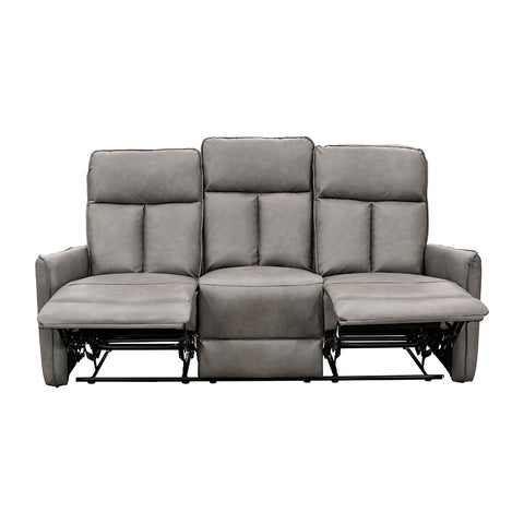 Sala Stella - Sofá y Love Seat - Tacto Piel Gris