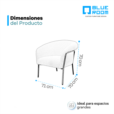 Sillón Trento - Tela Blanco