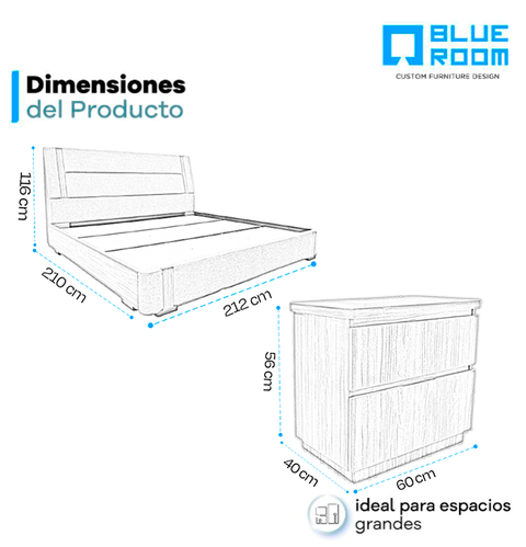 Recamara Varek 3 Pzas - Walnut