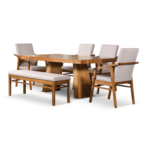 Comedor Verona 4 Sillas y 1 Banca