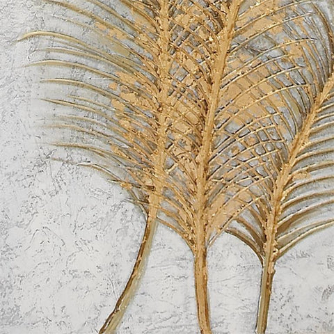 Cuadro hojas de palma doradas - Blue Room