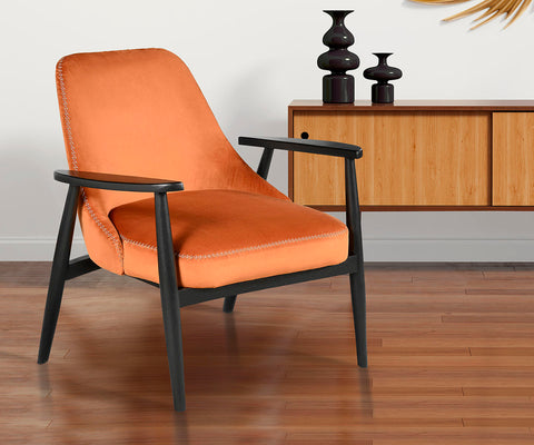 Sillón Seattle - Negro Holland Velvet Terracota